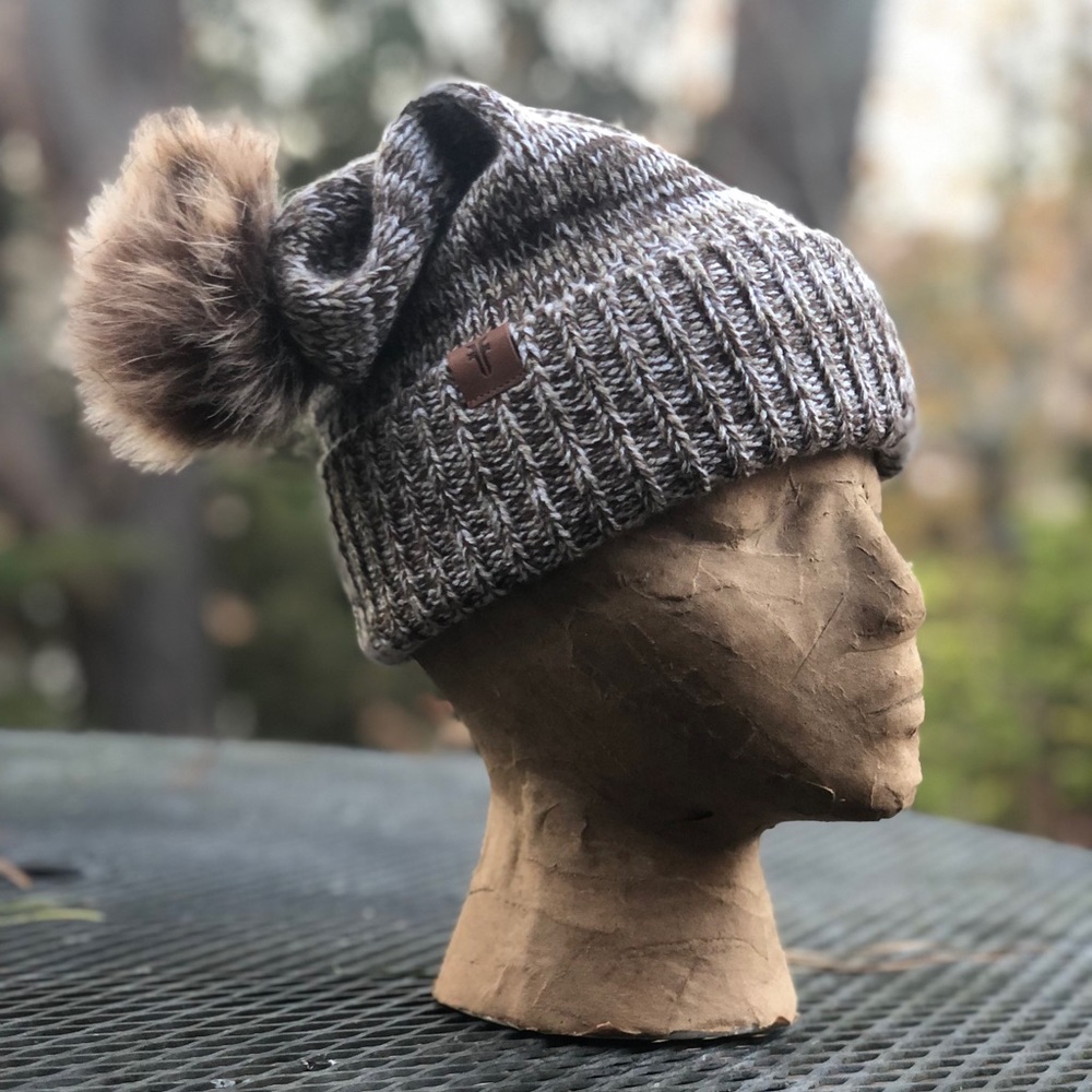 Frye Marled Cuff Beanie with Pom